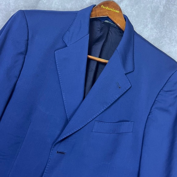 Luciano Carreli Other - Luciano Carreli Angelico Italian Wool Blazer Sport Coat Royal Blue Mens 3 Button